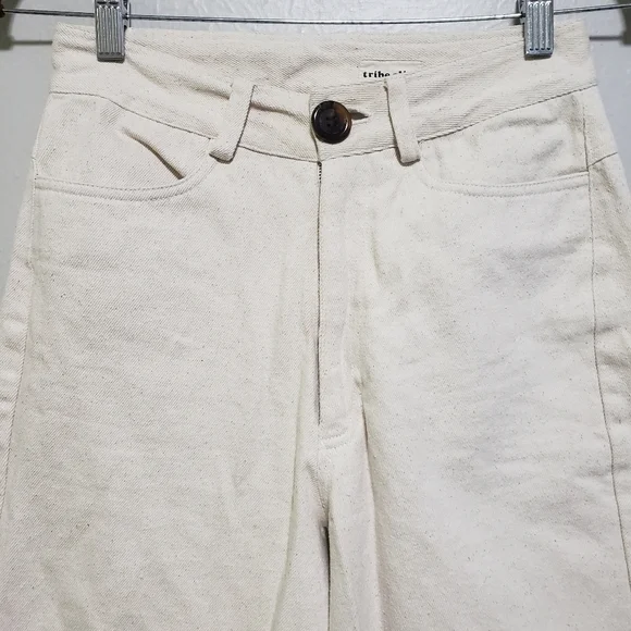 Tribe Alive Cream Wide Leg Jeans - Picture 4 of 15